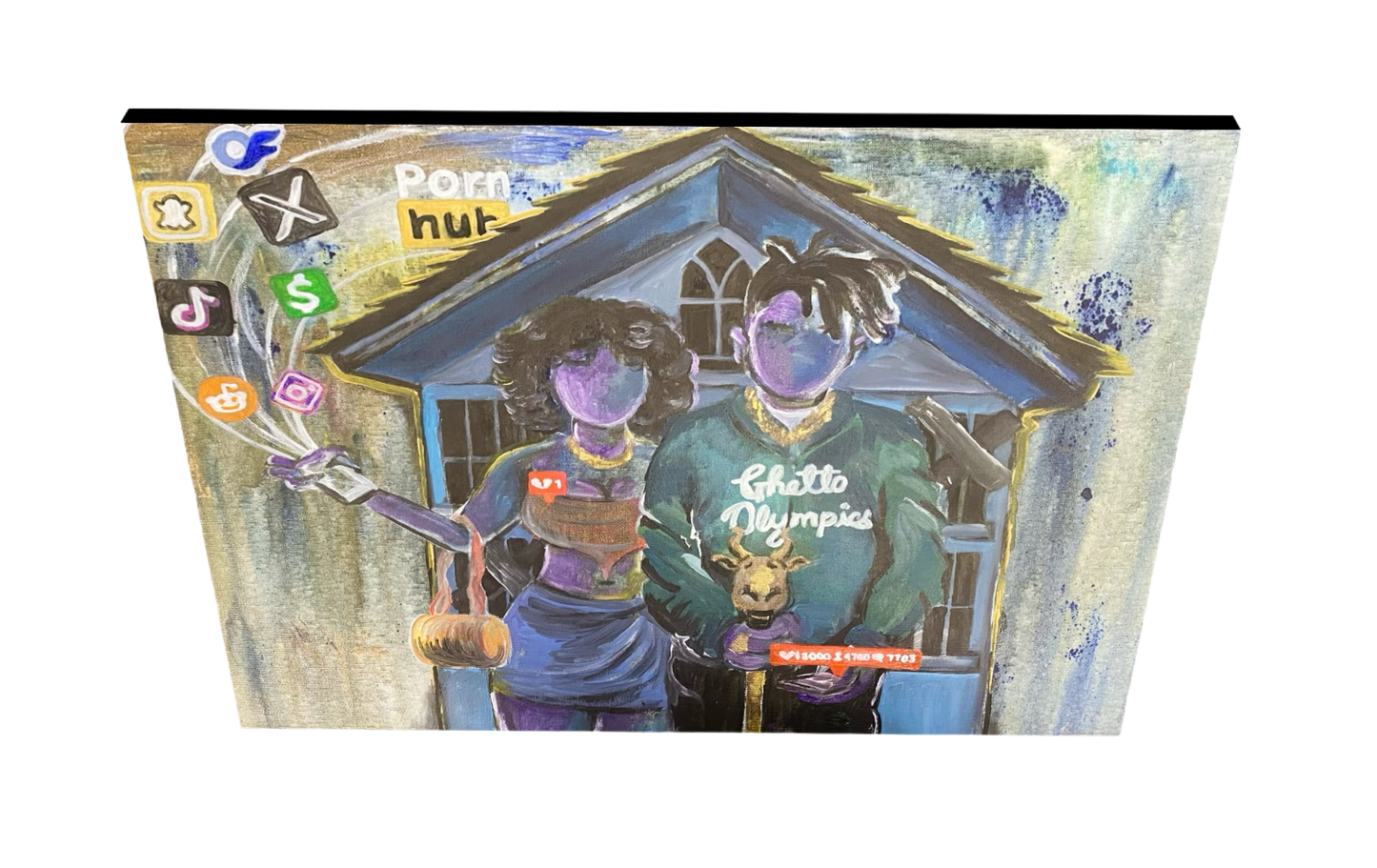 HNA + GHETTO OLYMPICS "HOUSE" CANVAS ART