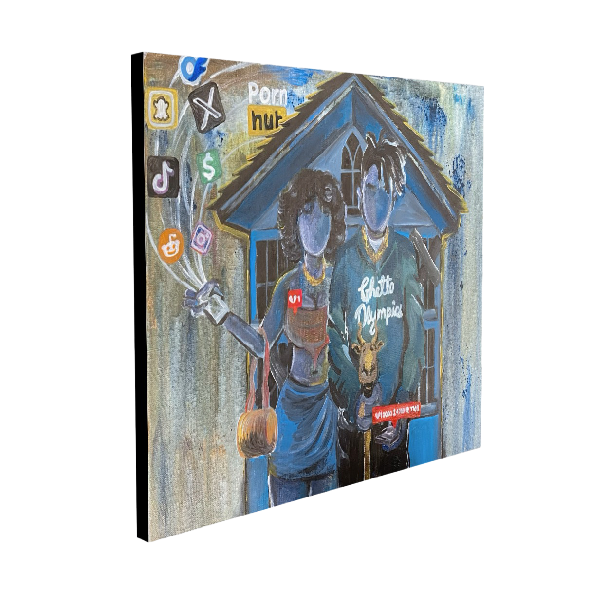 HNA + GHETTO OLYMPICS "HOUSE" CANVAS ART