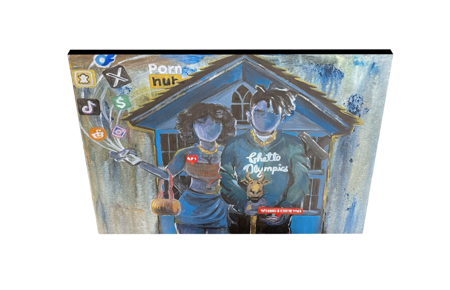HNA + GHETTO OLYMPICS "HOUSE" CANVAS ART