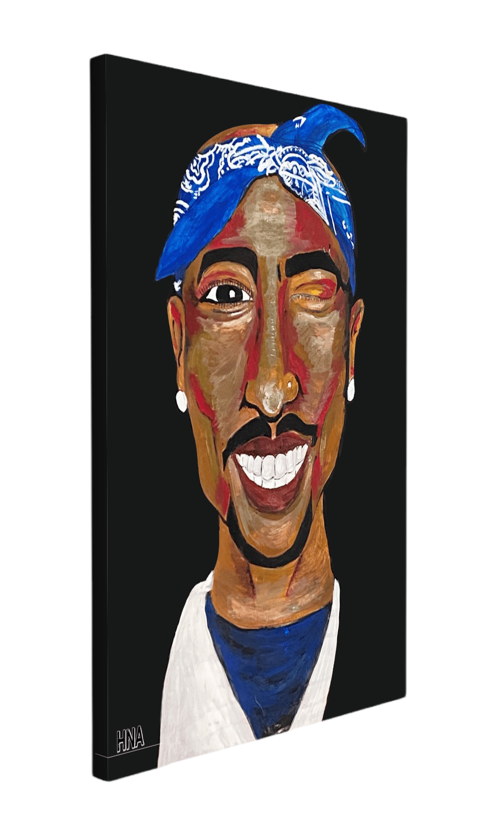 "I Aint Mad At Ya" 2Pac Portrait Canvas Art