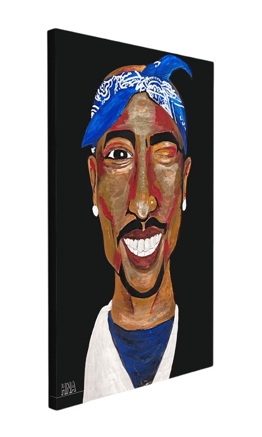 "I Aint Mad At Ya" 2Pac Portrait Canvas Art