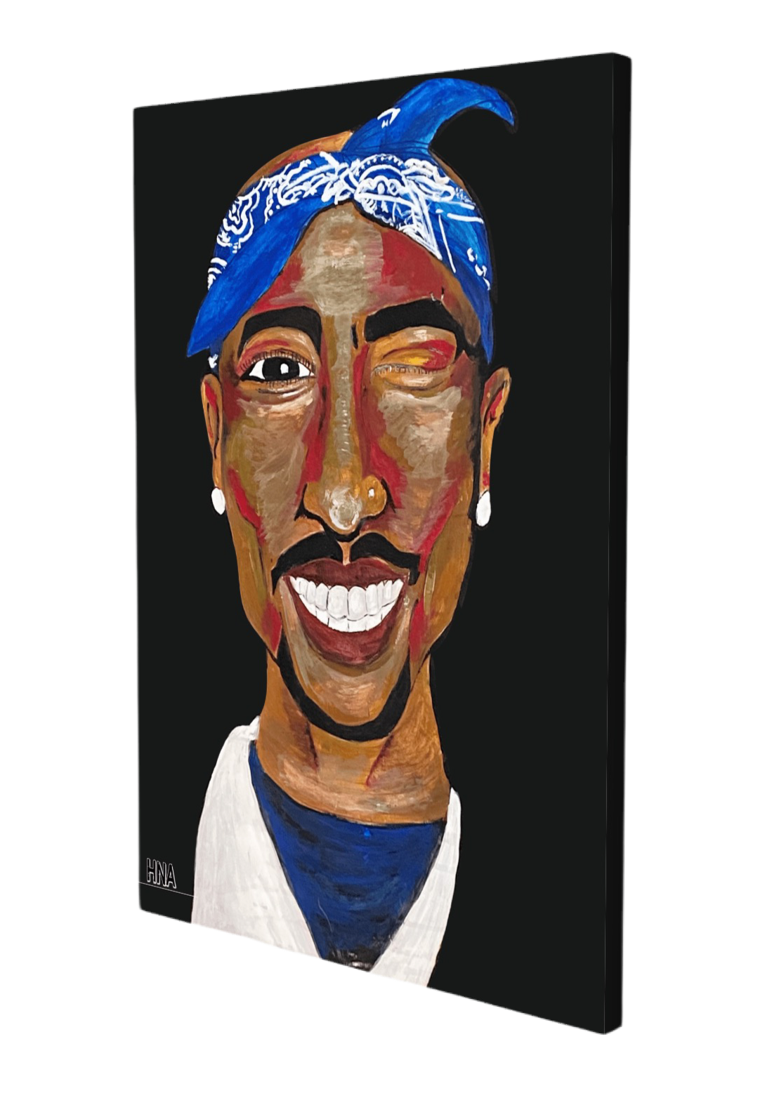 "I Aint Mad At Ya" 2Pac Portrait Canvas Art