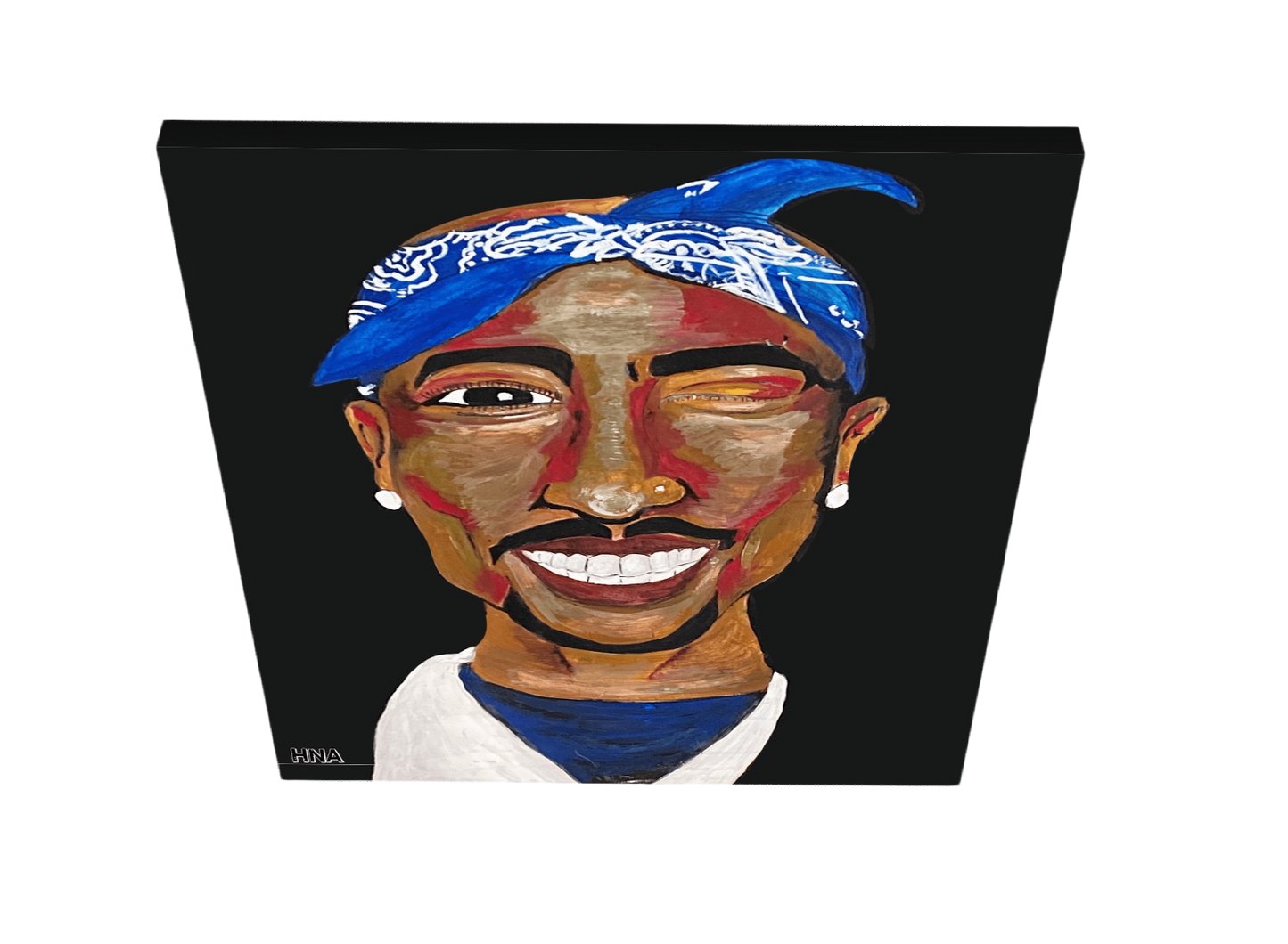 "I Aint Mad At Ya" 2Pac Portrait Canvas Art