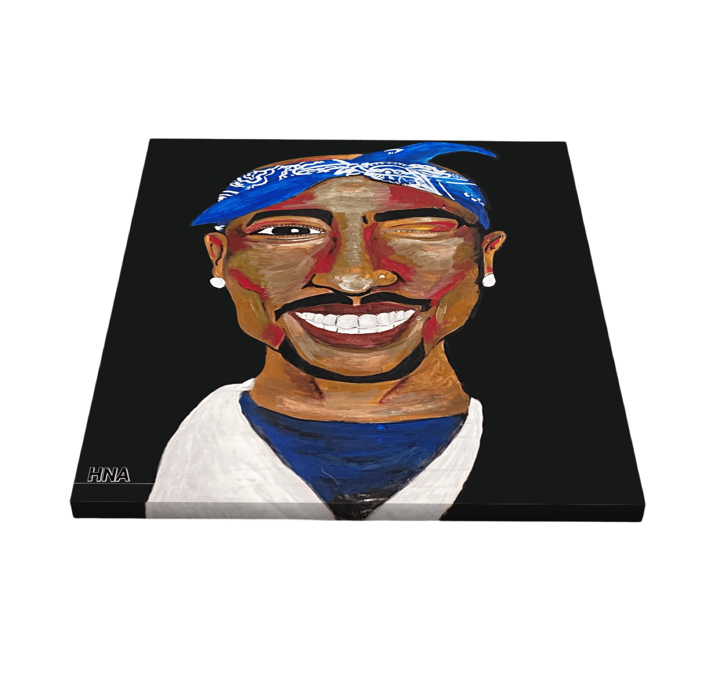 "I Aint Mad At Ya" 2Pac Portrait Canvas Art