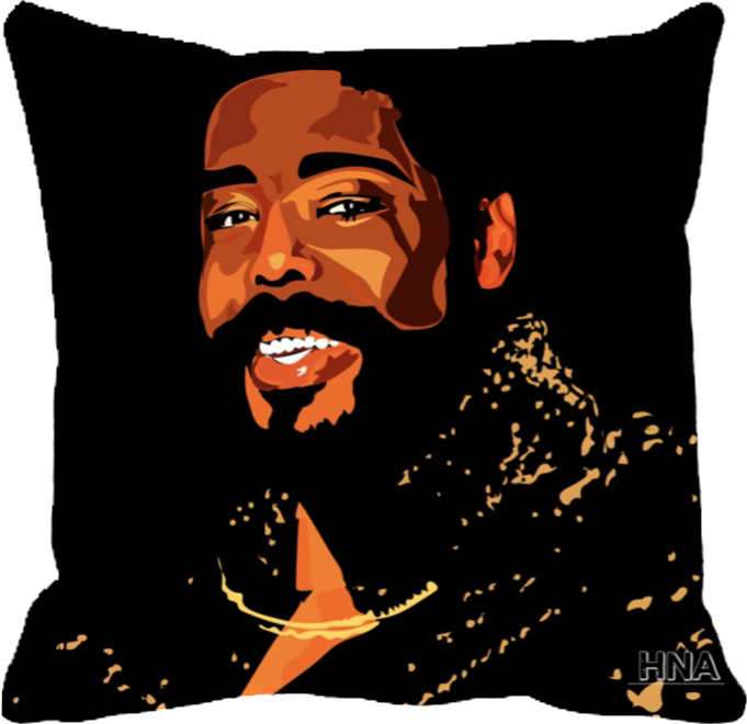 "Never Gonna Give You Up" Barry White 18 x 18 Pillow