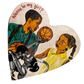 "Love & Basketball" Original Painted Heart Canvas Art