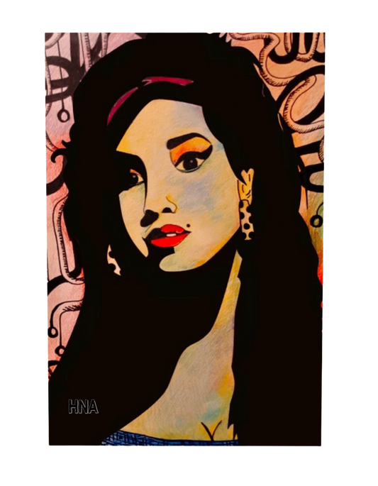 "Amy Winehouse Portrait" Canvas Art