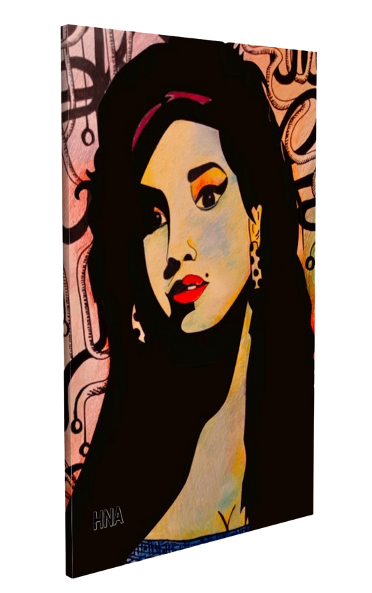 "Amy Winehouse Portrait" Canvas Art