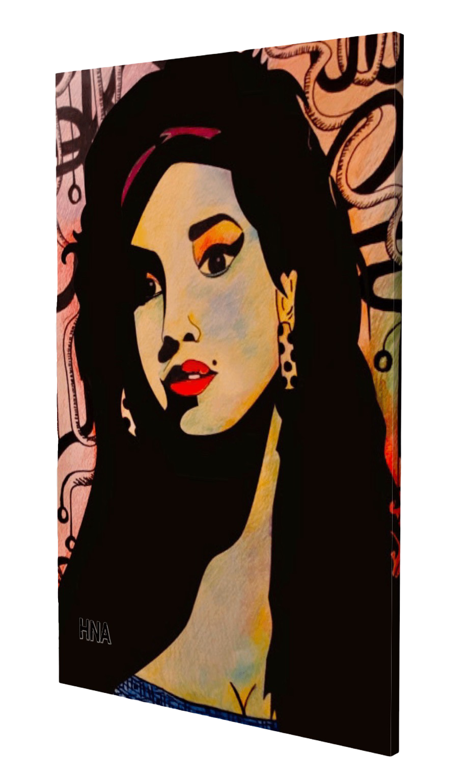 "Amy Winehouse Portrait" Canvas Art