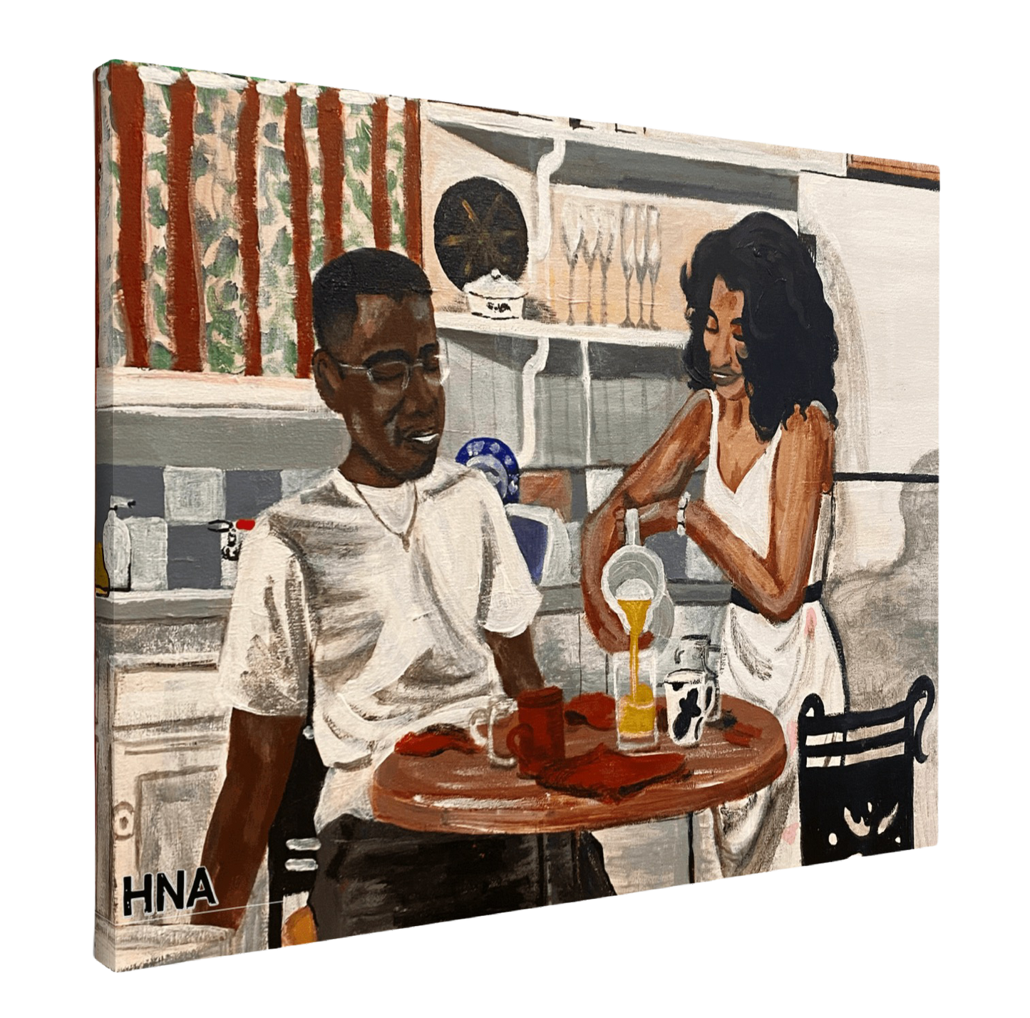 "A Love Like Dwayne & Whitley" Canvas Art