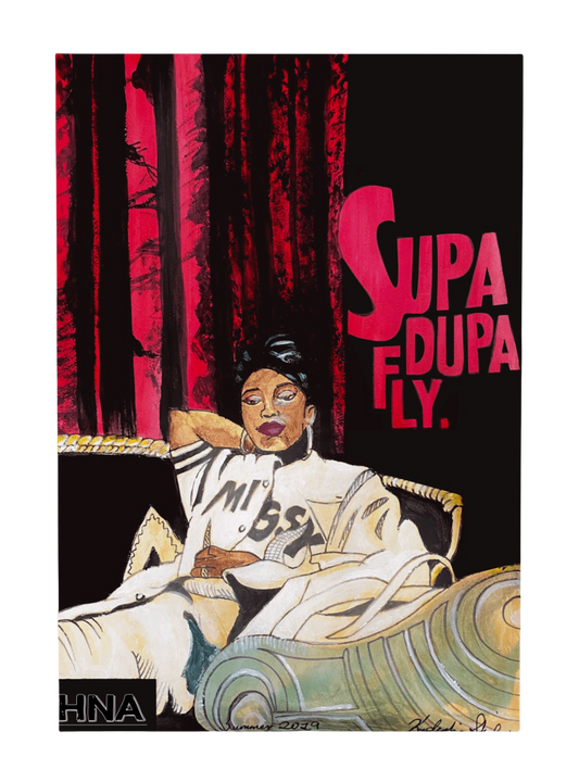 "Supa Dupa Fly Abstract Watercolor" Canvas Art