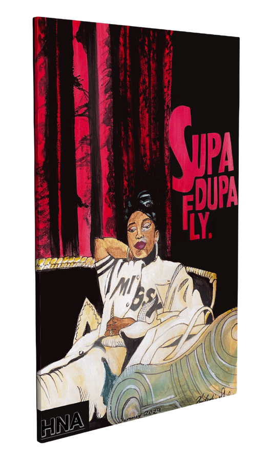 "Supa Dupa Fly Abstract Watercolor" Canvas Art