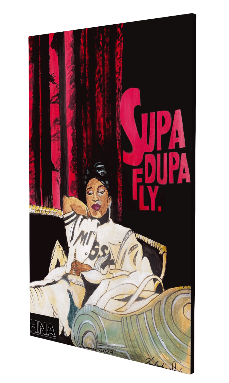 "Supa Dupa Fly Abstract Watercolor" Canvas Art