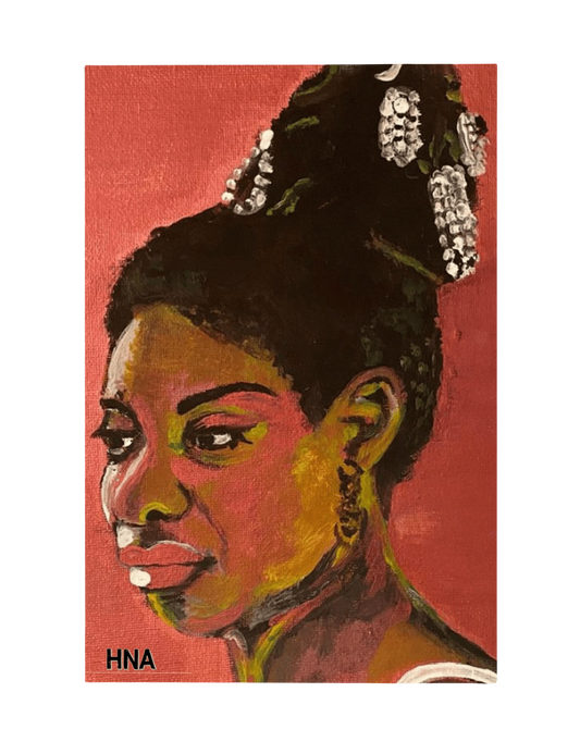 "Nina Simone Portrait" Canvas Art