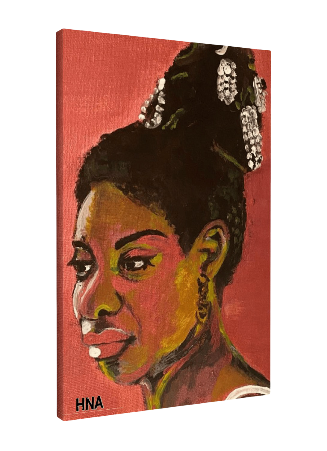 "Nina Simone Portrait" Canvas Art