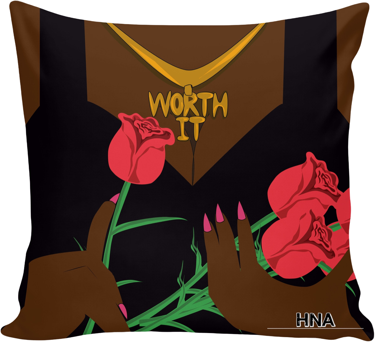 "Worth It" 18x18 Throw Pillow